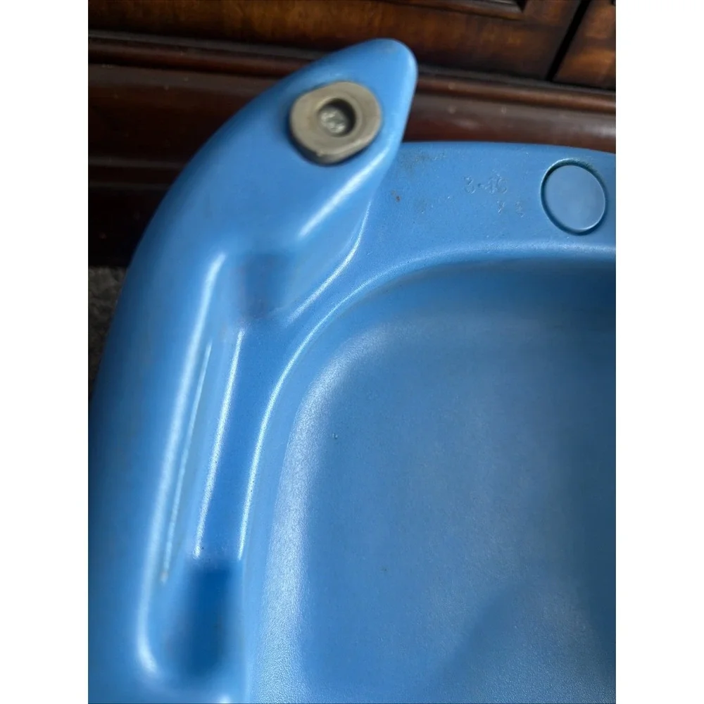 Vtg 1990's Fisher Price Grow With Me Booster Chair Seat Strap Toddler Red Blue